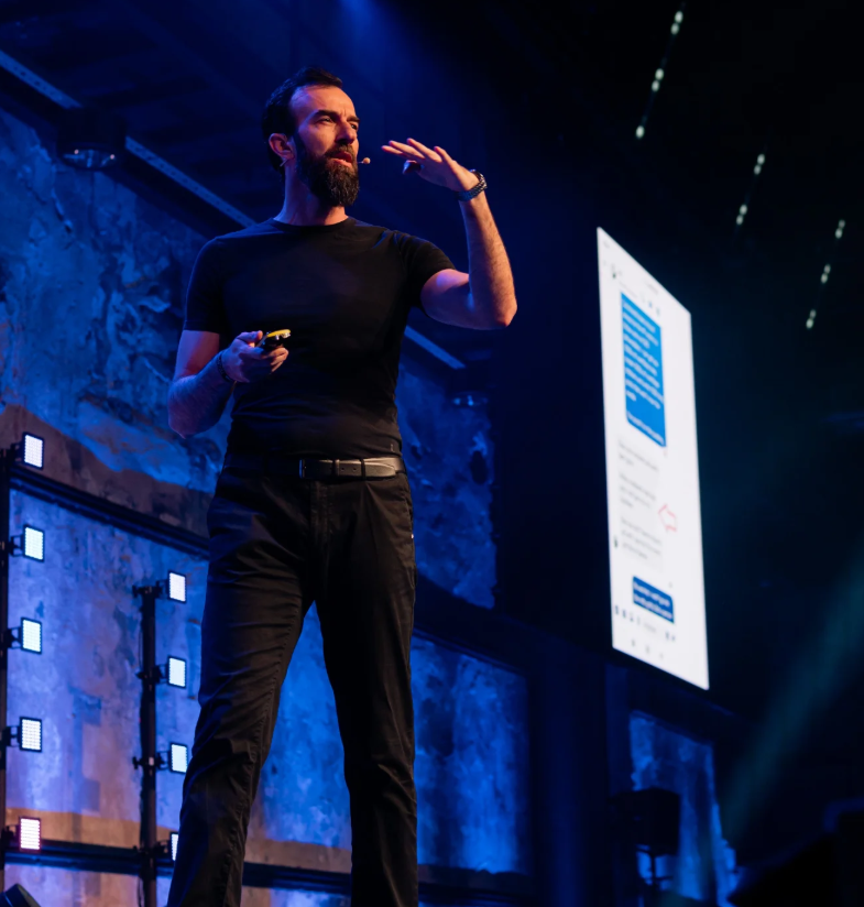 Igor speaking at conference